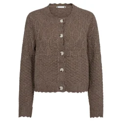 PointelleCC New Cardigan, Walnut, XS