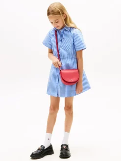 Poplin Stripes Shirt Dress, Empire Blue Stripes, 164 cm