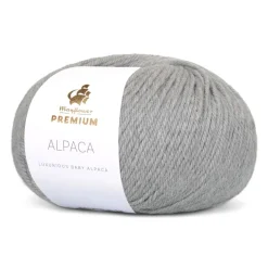 Premium Alpaca Garn, 010 Grå Melange, 50 g