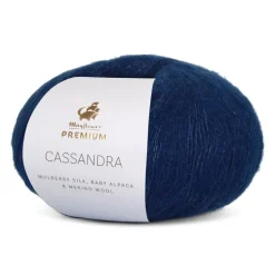 Premium Cassandra Garn, 013 Marineblå, 25 g