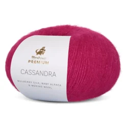 Premium Cassandra Garn, 025 Magenta, 25 g