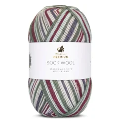Premium Sock Wool Ocean Garn, 010 Ishavet, 100 g