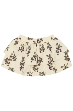 Printed Nederdel, Black Berry, 116 cm