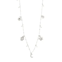 Prucence Recycled Halskæde, Silver Plated, 38 cm