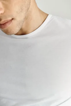 Pure Cotton T-shirt, White, XL