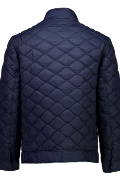 Quilted Biker Jakke, Navy, 3XL