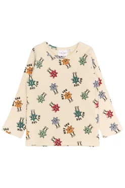 Raul Rib Bluse, Gardenia AOP, 98 cm