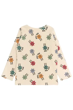 Raul Rib Bluse, Gardenia AOP, 98 cm