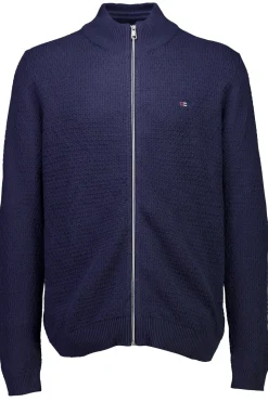 Recycle Structure Zip Cardigan, Navy, M