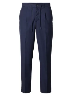 190-Reg Tapered Leroy Pleat Bukser, Sky Captain, L