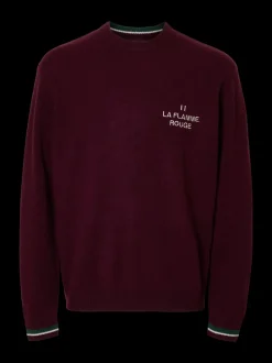 Regi LFR Crew Neck Striktrøje, Loganberry, M
