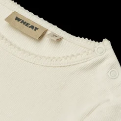 Regitze Langærmet Rib Body, Ivory, 68 cm