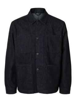 Regular-Landon Denim Jakke, Dark Blue Denim, XL