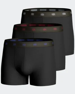 Retro Cotton Stretch 3-pak Boxershorts, Black, XXL