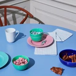 Rhombe Color Frokosttallerken, Rose, Ø21 cm