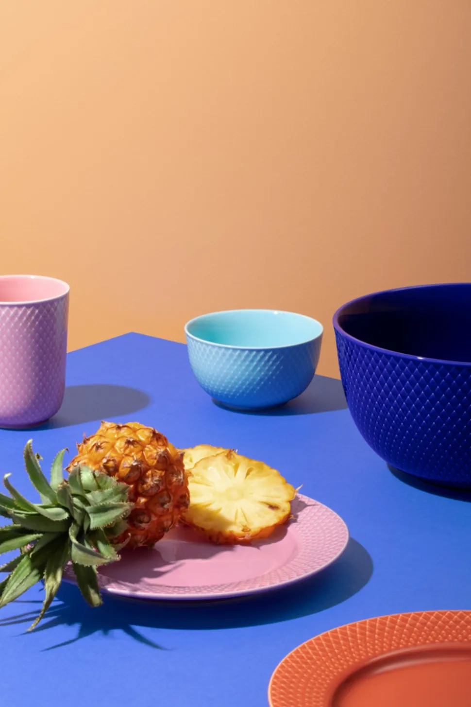 Rhombe Color Frokosttallerken, Rose, Ø21 cm