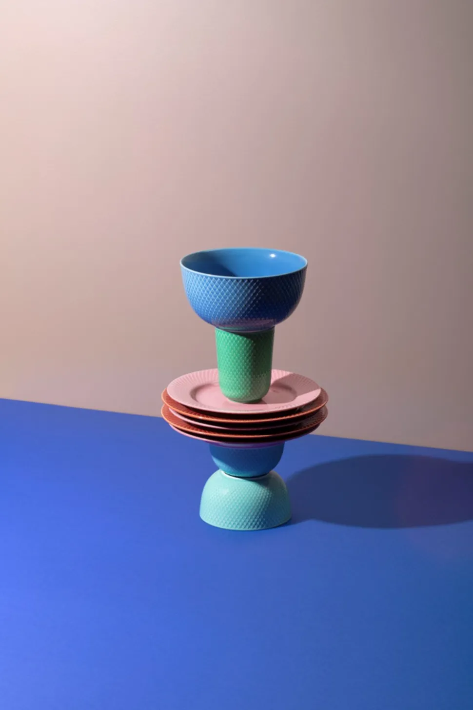 Rhombe Color Frokosttallerken, Rose, Ø21 cm