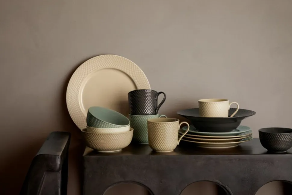 Rhombe Earth Middagstallerken, Marble, Ø27 cm