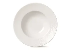 Rhombe Suppetallerken, Hvid, Ø24,5 cm