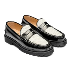 Richmond Loafers, Black Polido/White, 44