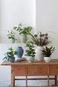 Riflet Vase, Hvid, H27 cm