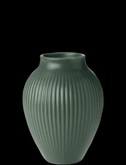 Riflet Vase, Mat Celadon Green