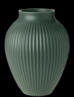 Riflet Vase, Mat Celadon Green