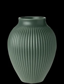 Riflet Vase, Mat Celadon Green