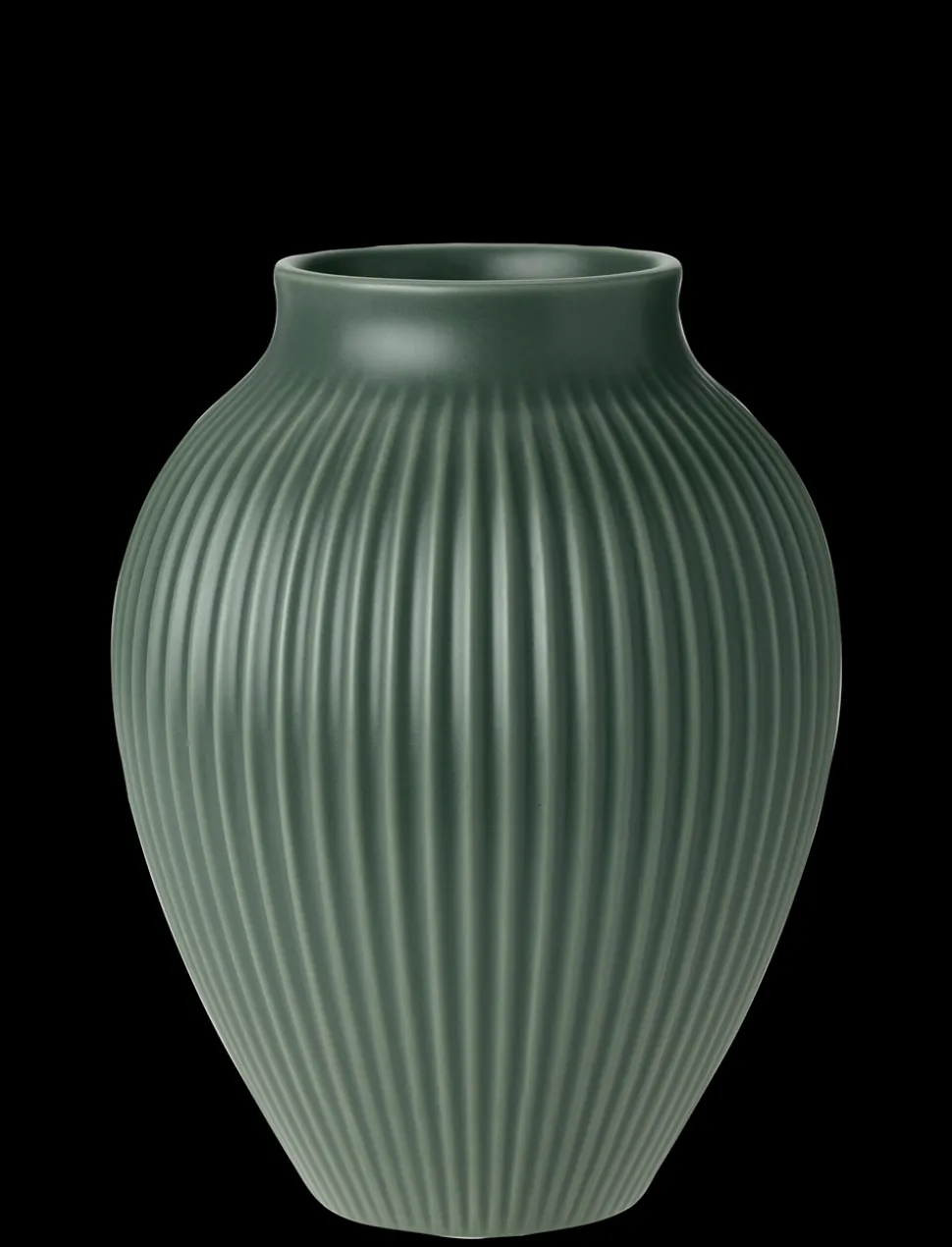Riflet Vase, Mat Celadon Green