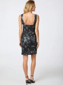Ririn Flower Sequins Kjole, Black, 36