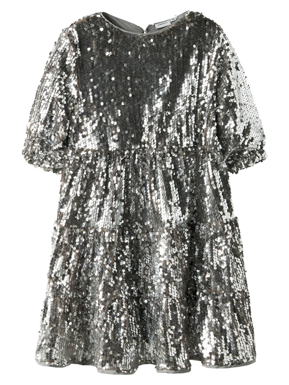 Riscing 3/4 Kjole, Silver, 152 cm