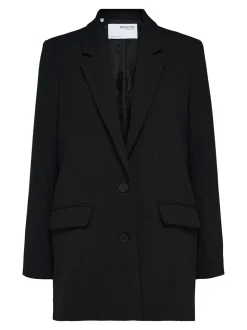 Rita Relaxed Blazer, Black, 40