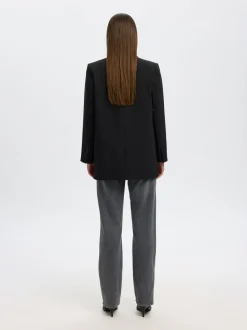 Rita Relaxed Blazer, Black, 40