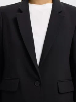 Rita Relaxed Blazer, Black, 40