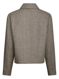 Romana Herringbone Jakke, Dusty Brown, 36