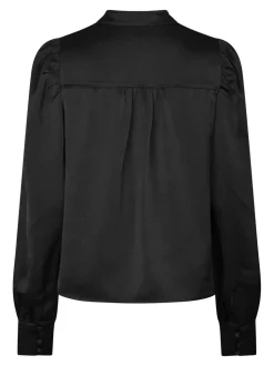 Rosslyn Heavy Sateen Bluse, Black, 40