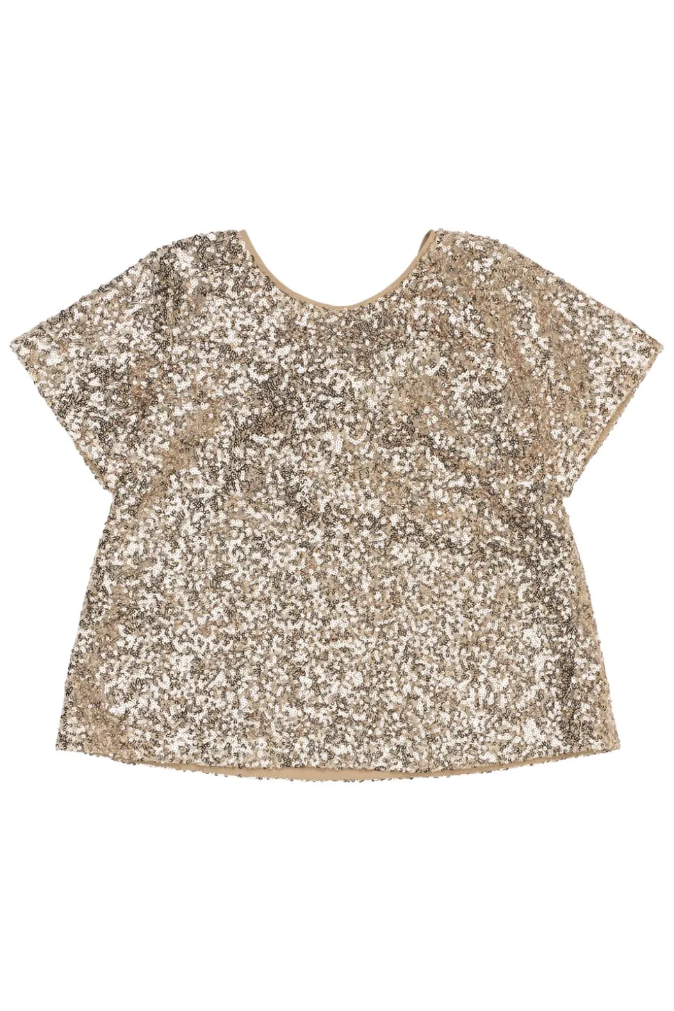 Rupa Sequin Bluse, Gold, 146-152 cm