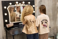 Rupa Sequin Bluse, Gold, 146-152 cm