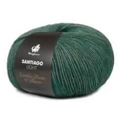 Santiago Light Garn, 020 Mørkegrøn, 50 g