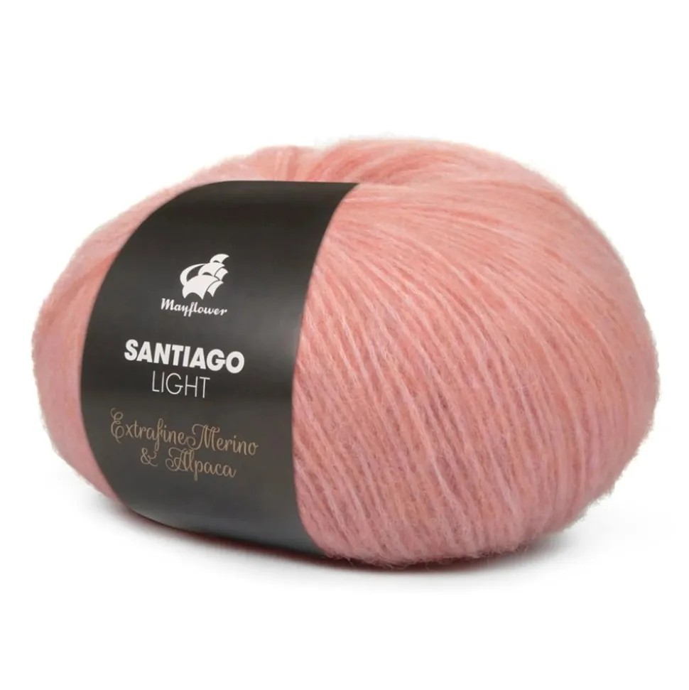 Santiago Light Garn, 016 Pudderrosa, 50 g