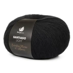 Santiago Light Garn, 006 Sort, 50 g