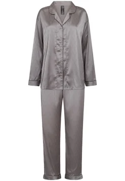 Satin Pyjamassæt, Grey, L