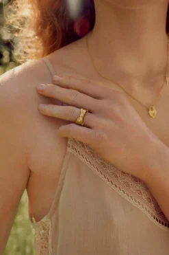 Satin Ring, Gold Plated, 55