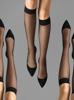 Satin Touch 20 3-pak Knæhøje Strømper, Sort, S