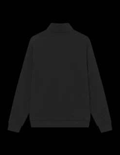 Scandinavian Half-Zip Sweatshirt, Black/Ivory, M