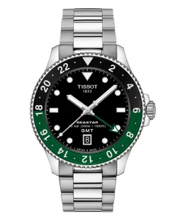 Seastar 1000 Quartz GMT T120.852.11.051.00 Herreur, Steel/Black, 40 mm