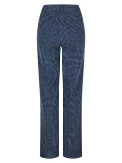 Shaya Denim Structure Bukser, Dark Blue, 34