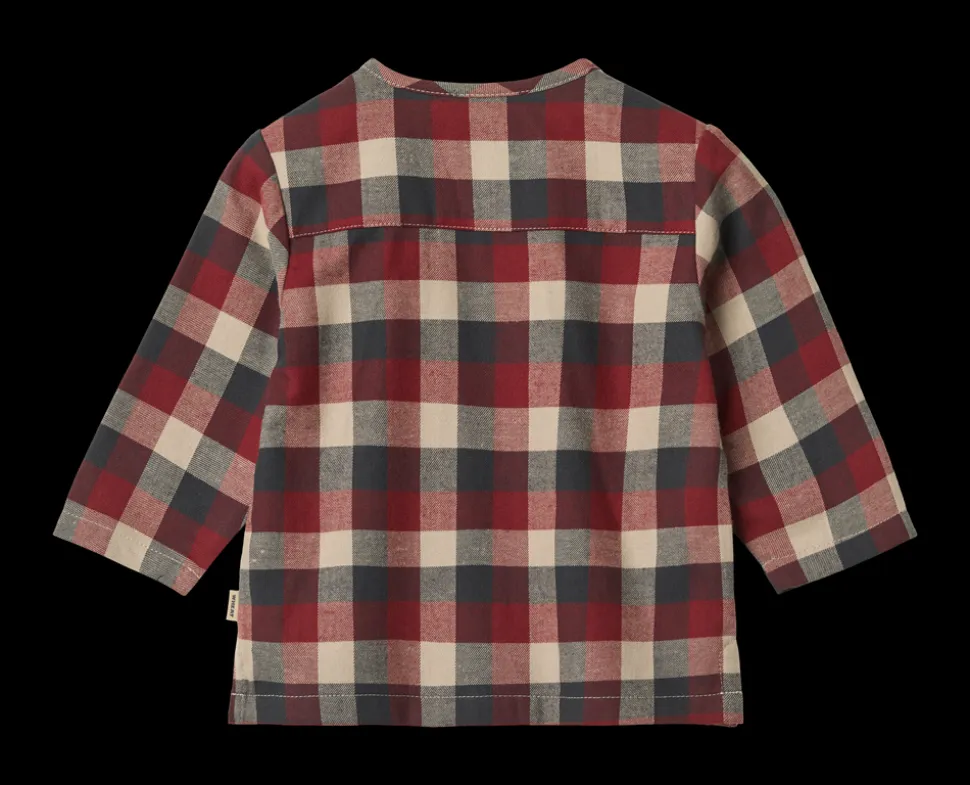 Shelby Skjorte, Red Blue Check, 92 cm