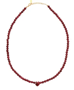 Sienna Heart Halskæde, Gold Plated, 40+3 cm