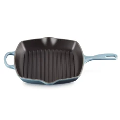 Signature Støbejerns Kvadratisk Grillpande, Chambray, 26x26 cm